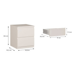 Szafka nocna 40 cm Lisson LSQK111M piaskowy