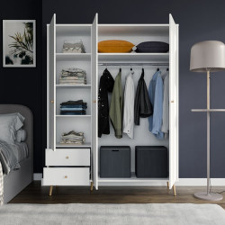 Szafa do sypialni 150 cm Harllson HLTS731LEC biały