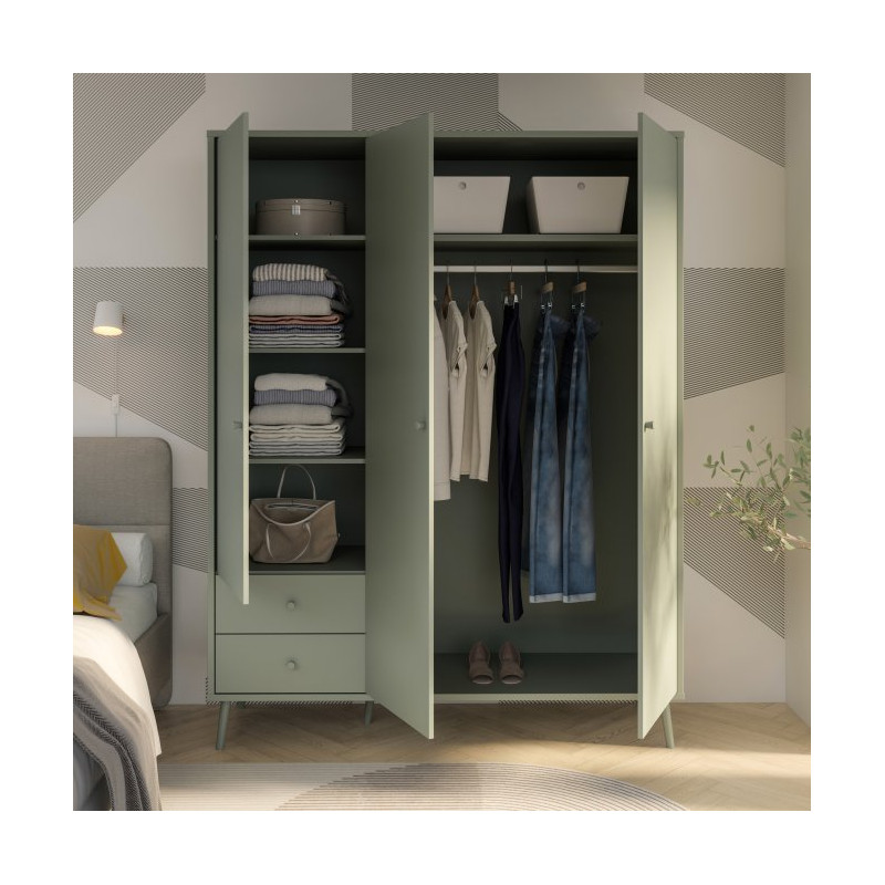 Szafa ubraniowa 150 cm Harllson HLTS731LEC szałwiowy