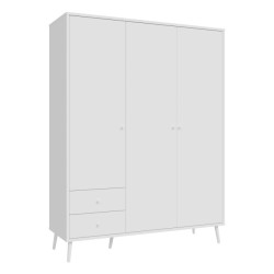 Szafa ubraniowa na nóżkach 150 cm Harllson HLTS731LEC biały