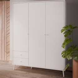 Szafa ubraniowa na nóżkach 150 cm Harllson HLTS731LEC biały