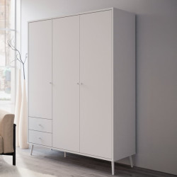 Szafa ubraniowa na nóżkach 150 cm Harllson HLTS731LEC biały