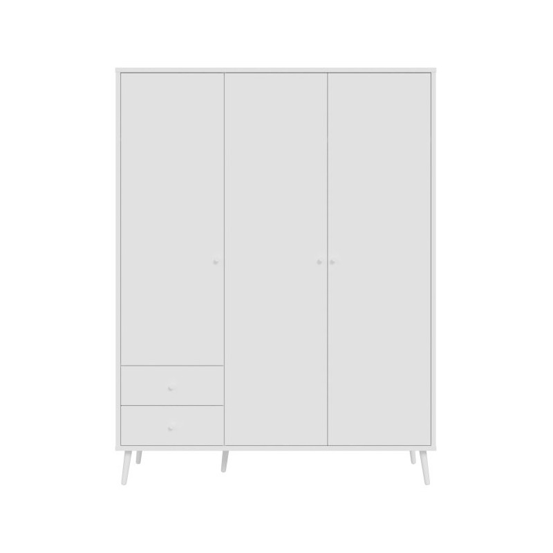 Szafa ubraniowa na nóżkach 150 cm Harllson HLTS731LEC biały