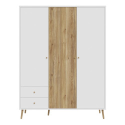 Szafa ubraniowa 150 cm Harllson HLTS731LEC biały/dąb mauvella