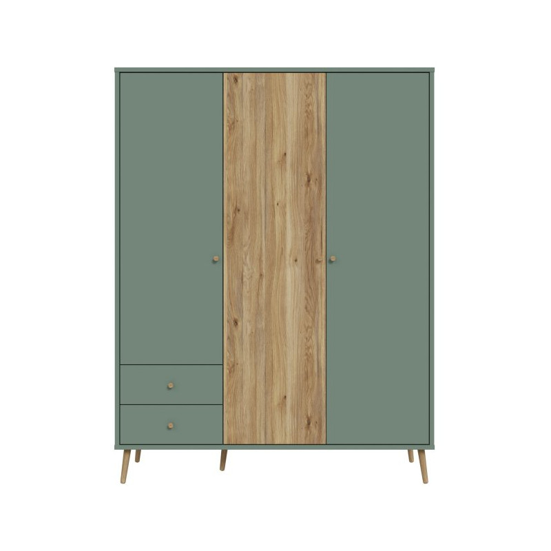 Szafa ubraniowa 150 cm Harllson HLTS731LEC szałwiowy/dąb mauvella