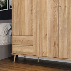 Szafa ubraniowa 150 cm Harllson HLTS731LEC dąb mauvella
