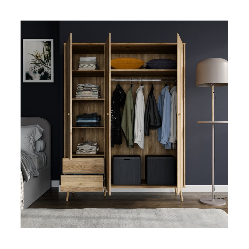 Szafa ubraniowa 150 cm Harllson HLTS731LEC dąb mauvella