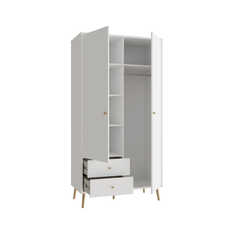 Szafa do sypialni 100 cm Harllson HLTS721LEC biały