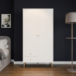 Szafa do sypialni 100 cm Harllson HLTS721LEC biały