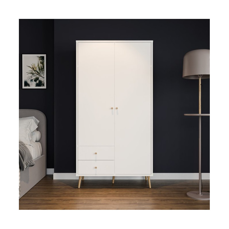 Szafa do sypialni 100 cm Harllson HLTS721LEC biały