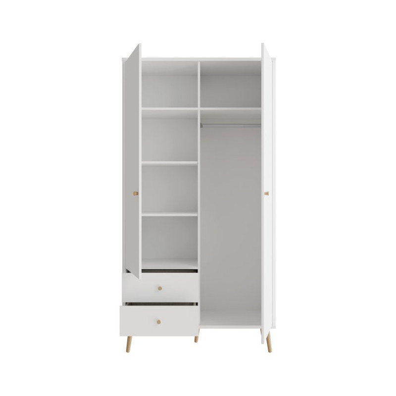 Szafa do sypialni 100 cm Harllson HLTS721LEC biały