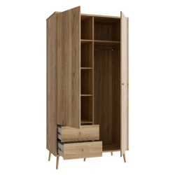 Szafa do sypialni 100 cm Harllson HLTS721LEC dąb mauvella