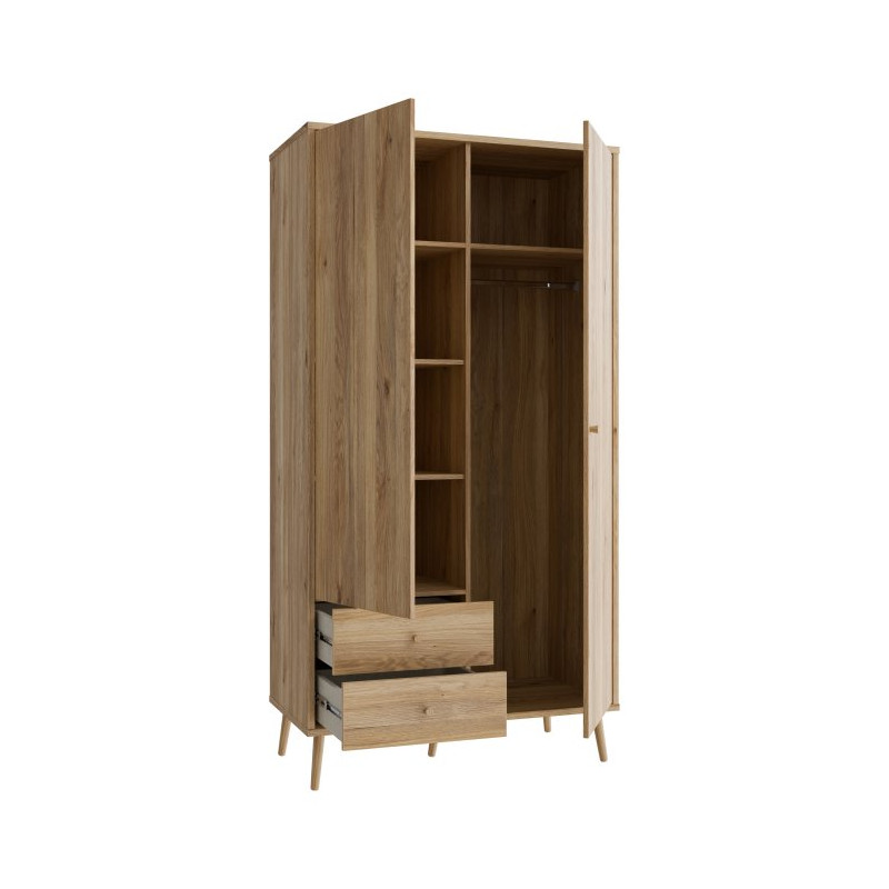Szafa do sypialni 100 cm Harllson HLTS721LEC dąb mauvella