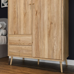 Szafa do sypialni 100 cm Harllson HLTS721LEC dąb mauvella