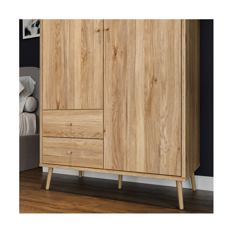 Szafa do sypialni 100 cm Harllson HLTS721LEC dąb mauvella