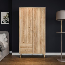 Szafa do sypialni 100 cm Harllson HLTS721LEC dąb mauvella