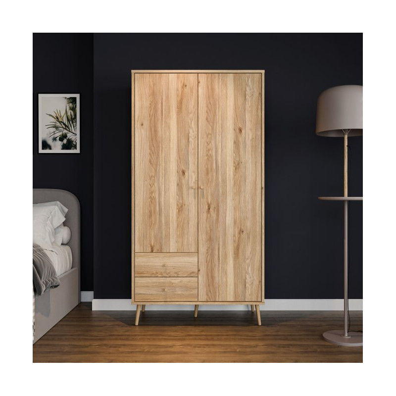 Szafa do sypialni 100 cm Harllson HLTS721LEC dąb mauvella
