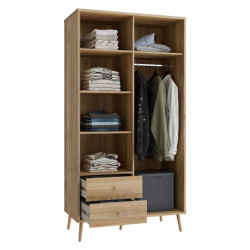 Szafa do sypialni 100 cm Harllson HLTS721LEC dąb mauvella