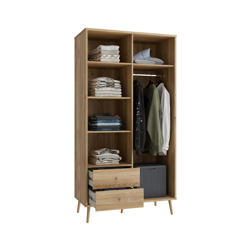 Szafa do sypialni 100 cm Harllson HLTS721LEC dąb mauvella
