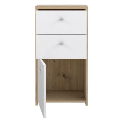 Komoda Mała 2S1D Best Chest SQNK211-C804 Biały/Dąb Artisan Meble Forte