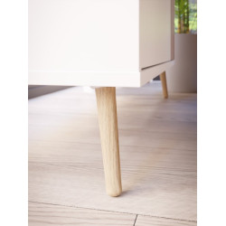Komoda z szufladami 120 cm Harllson | biały/dąb mauvella