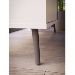 Komoda z szufladami 120 cm Harllson | biały/uni wolfram szary