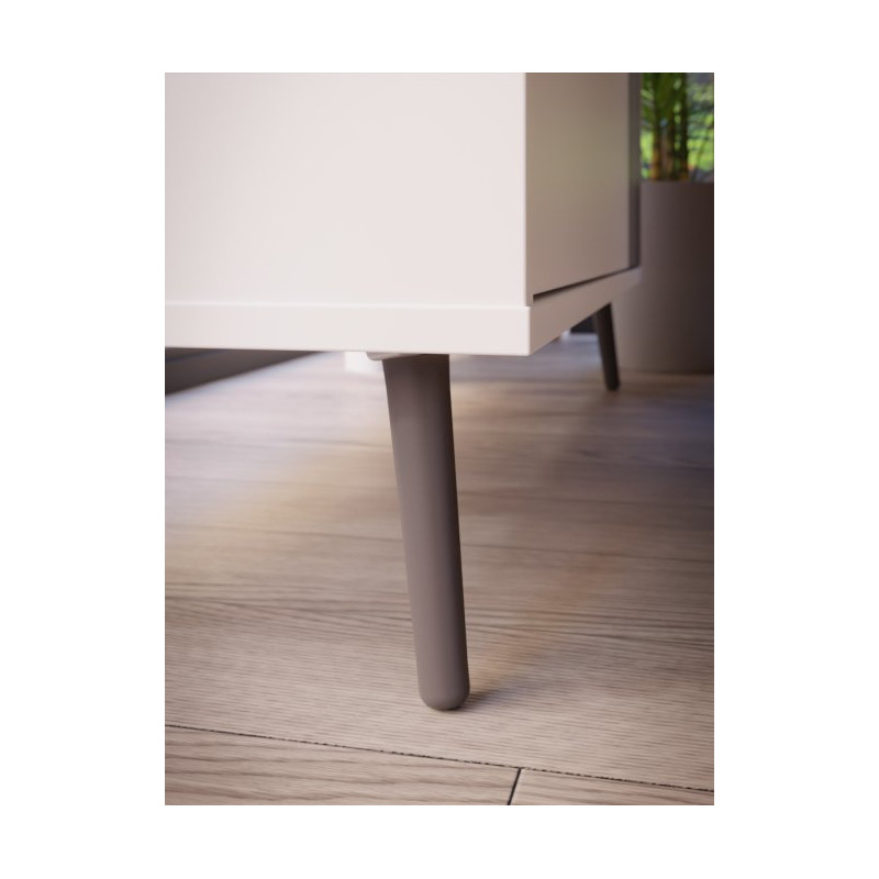 Komoda z szufladami 120 cm Harllson | biały/uni wolfram szary