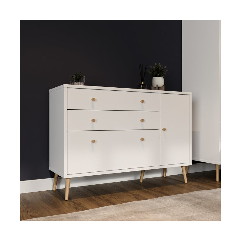 Komoda z szufladami 120 cm Harllson HLTK221REC biały