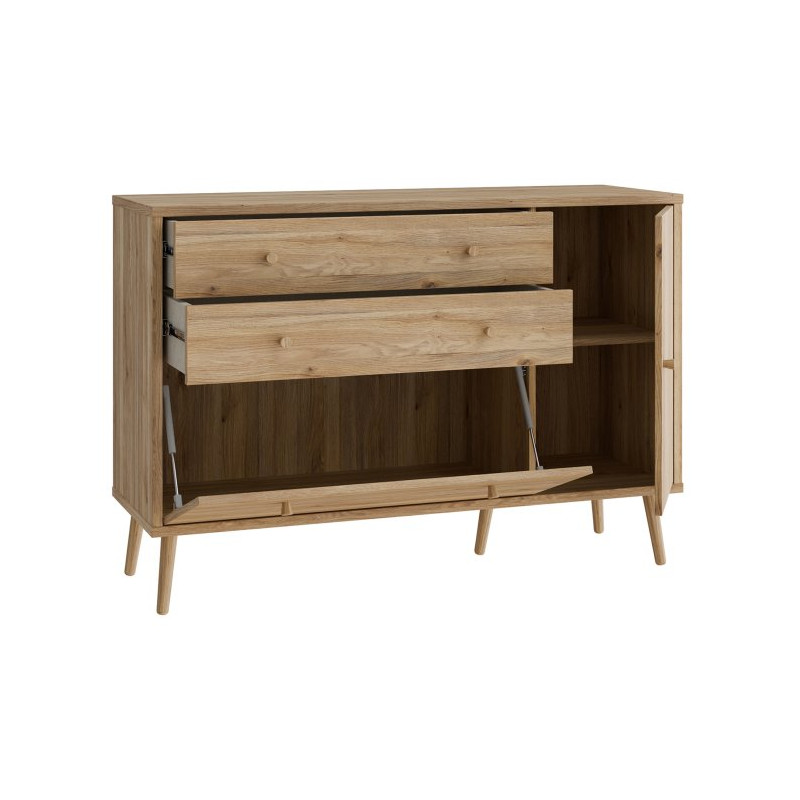 Komoda z szufladami 120 cm Harllson | dąb mauvella