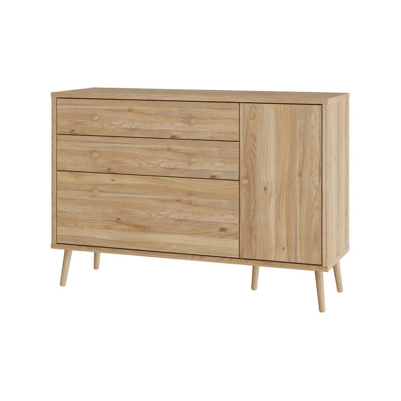 Komoda z szufladami 120 cm Harllson | dąb mauvella