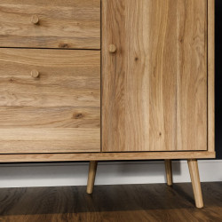 Komoda z szufladami 120 cm Harllson | dąb mauvella
