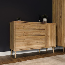 Komoda z szufladami 120 cm Harllson | dąb mauvella