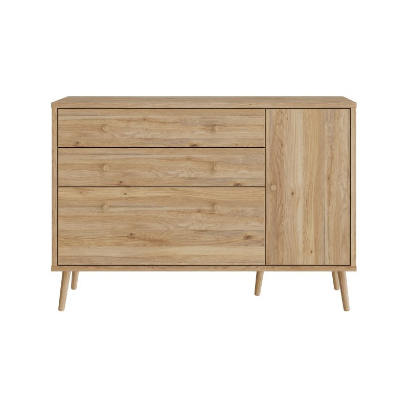 Komoda z szufladami 120 cm Harllson | dąb mauvella