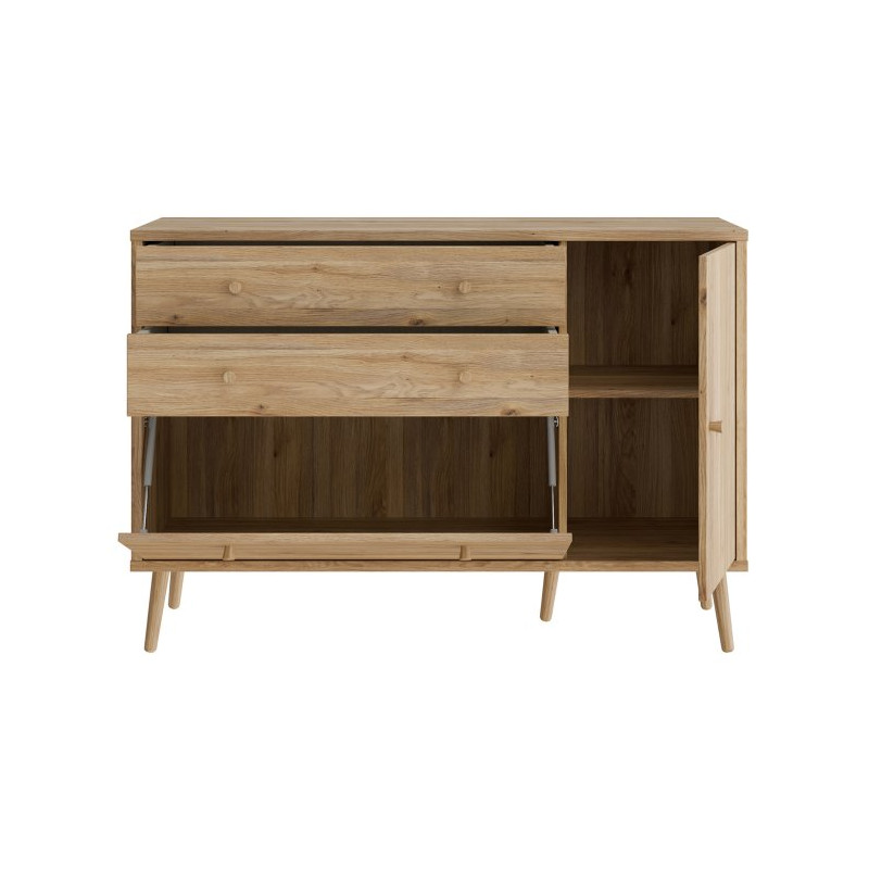Komoda z szufladami 120 cm Harllson | dąb mauvella