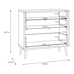 Mała komoda 90 cm Harllson HLTK211EC biały