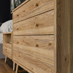 Mała komoda 90 cm Harllson na nóżkach | kolor dąb mauvella