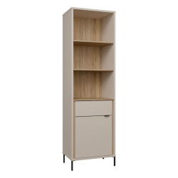 Regał z szafką 60 cm Seravel – idealny do małych wnętrz
