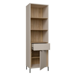 Regał z szafką 60 cm Seravel – idealny do małych wnętrz