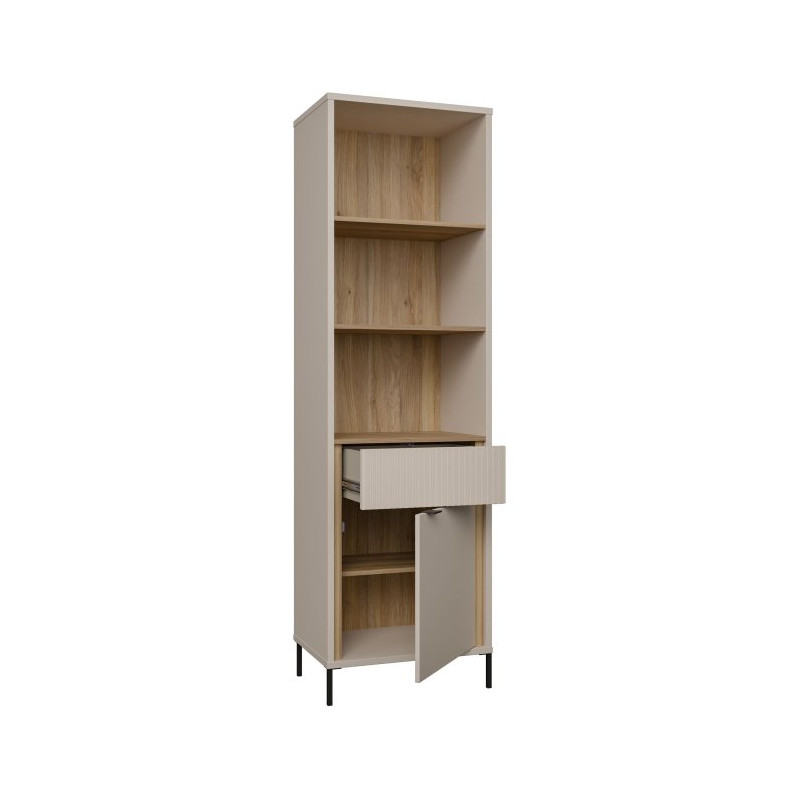 Regał z szafką 60 cm Seravel – idealny do małych wnętrz