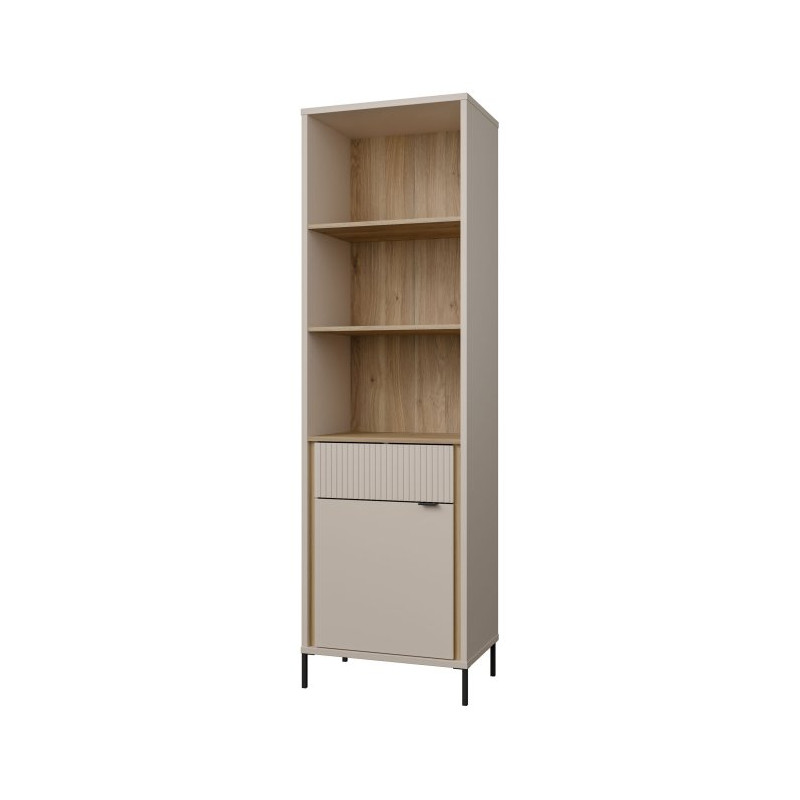 Regał z szafką 60 cm Seravel – idealny do małych wnętrz