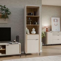 Regał z szafką 60 cm Seravel – idealny do małych wnętrz