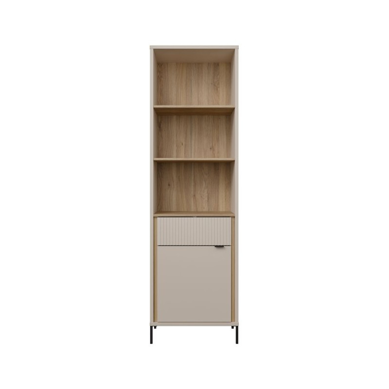 Regał z szafką 60 cm Seravel – idealny do małych wnętrz