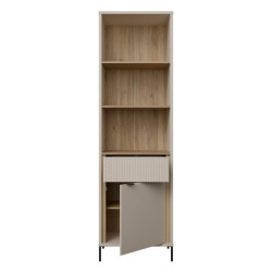 Regał z szafką 60 cm Seravel – idealny do małych wnętrz