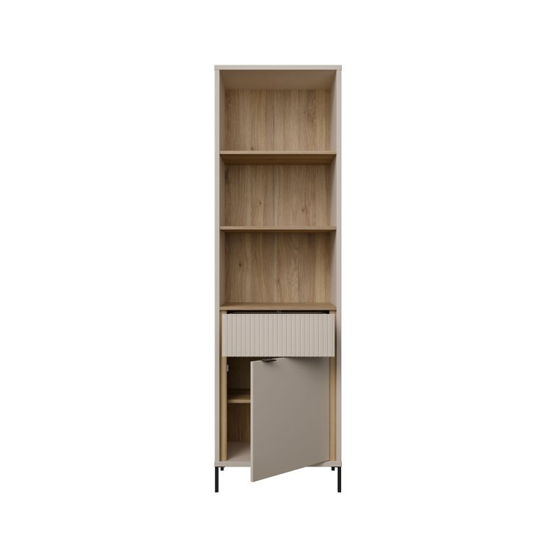 Regał z szafką 60 cm Seravel – idealny do małych wnętrz