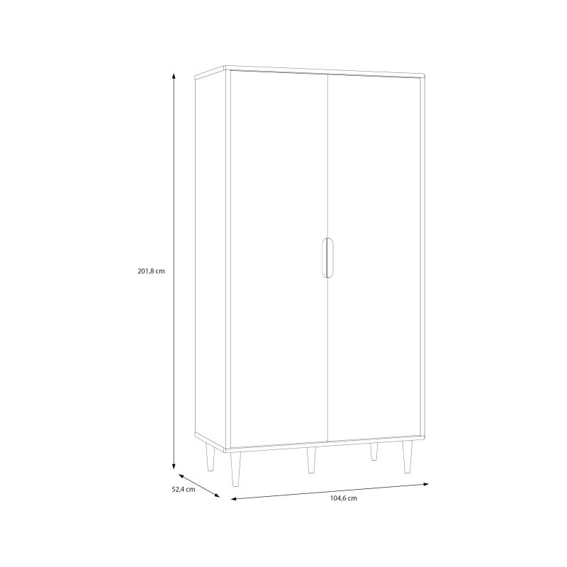 Szafa na ubrania 100 cm Sherbrooke do sypialni | kolor piaskowy