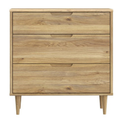 Mała komoda z szufladami 90 cm Sherbrooke | dąb mauvella