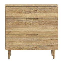 Mała komoda z szufladami 90 cm Sherbrooke | dąb mauvella