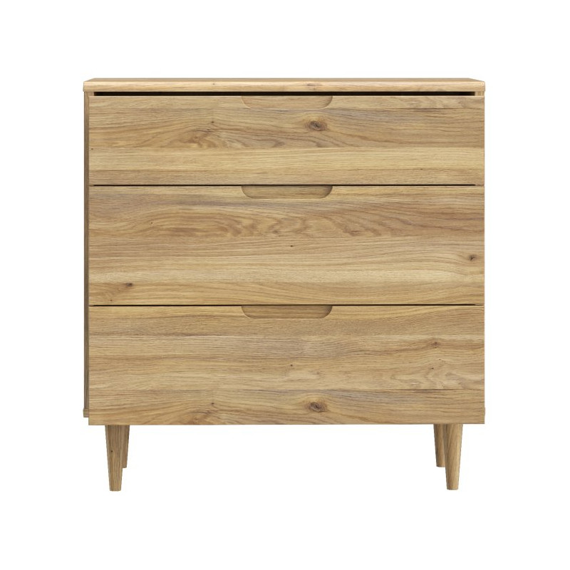 Mała komoda z szufladami 90 cm Sherbrooke | dąb mauvella