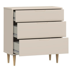 Mała komoda z szufladami 90 cm Sherbrooke | piaskowy