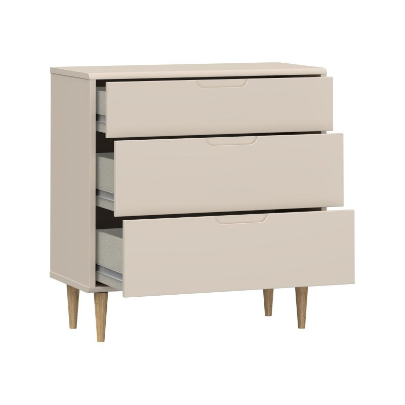 Mała komoda z szufladami 90 cm Sherbrooke | piaskowy